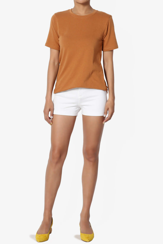 Elora Crew Neck Short Sleeve T-Shirt ALMOND_6