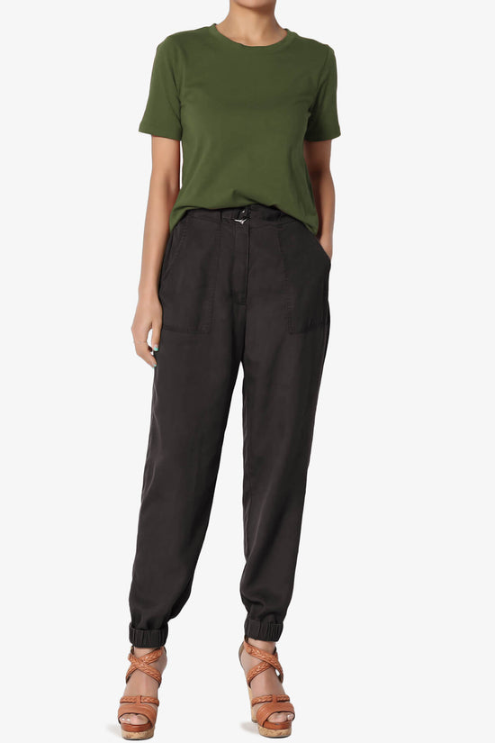 Elora Crew Neck Short Sleeve T-Shirt ARMY GREEN_6