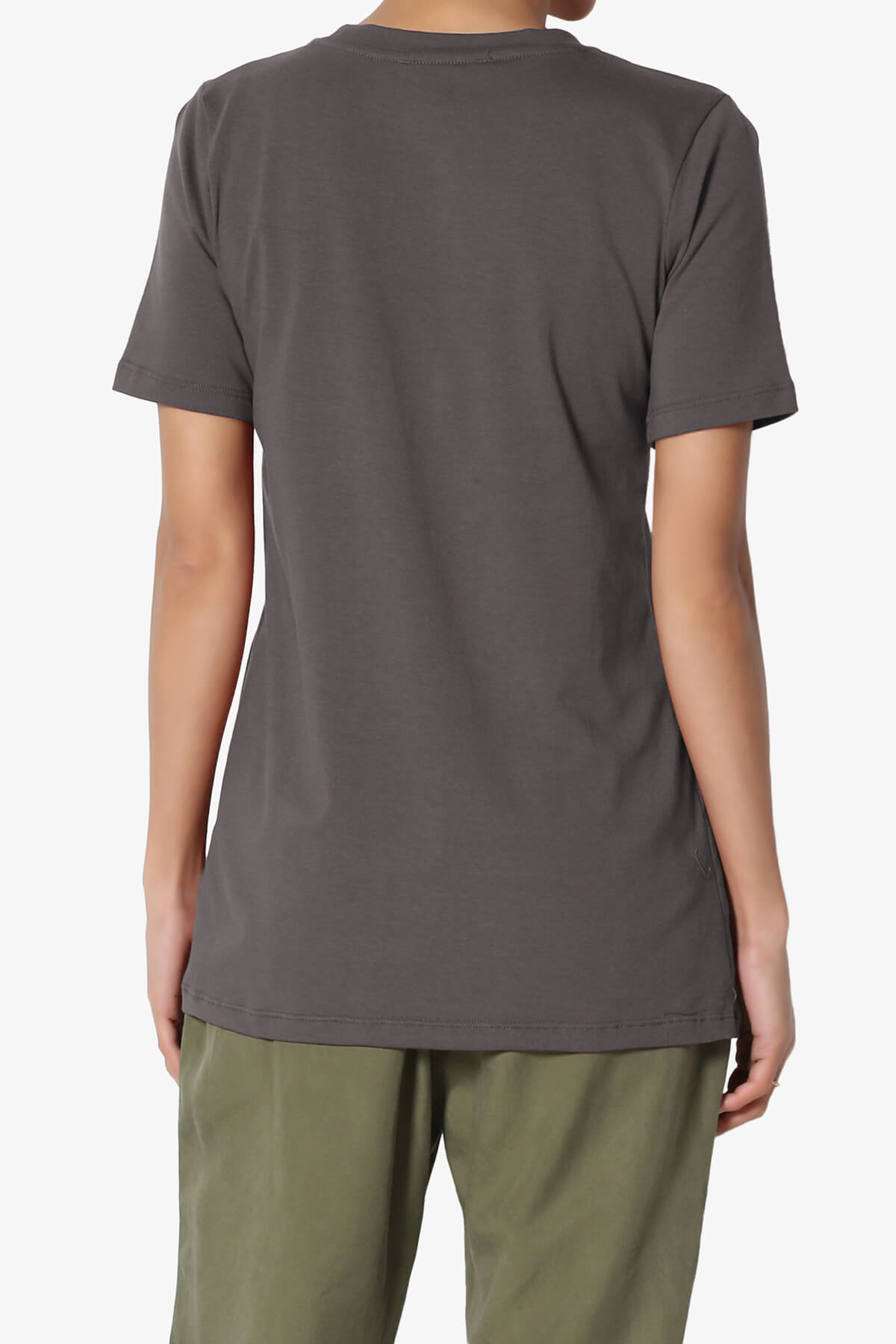 Elora Crew Neck Short Sleeve T-Shirt ASH GREY_2