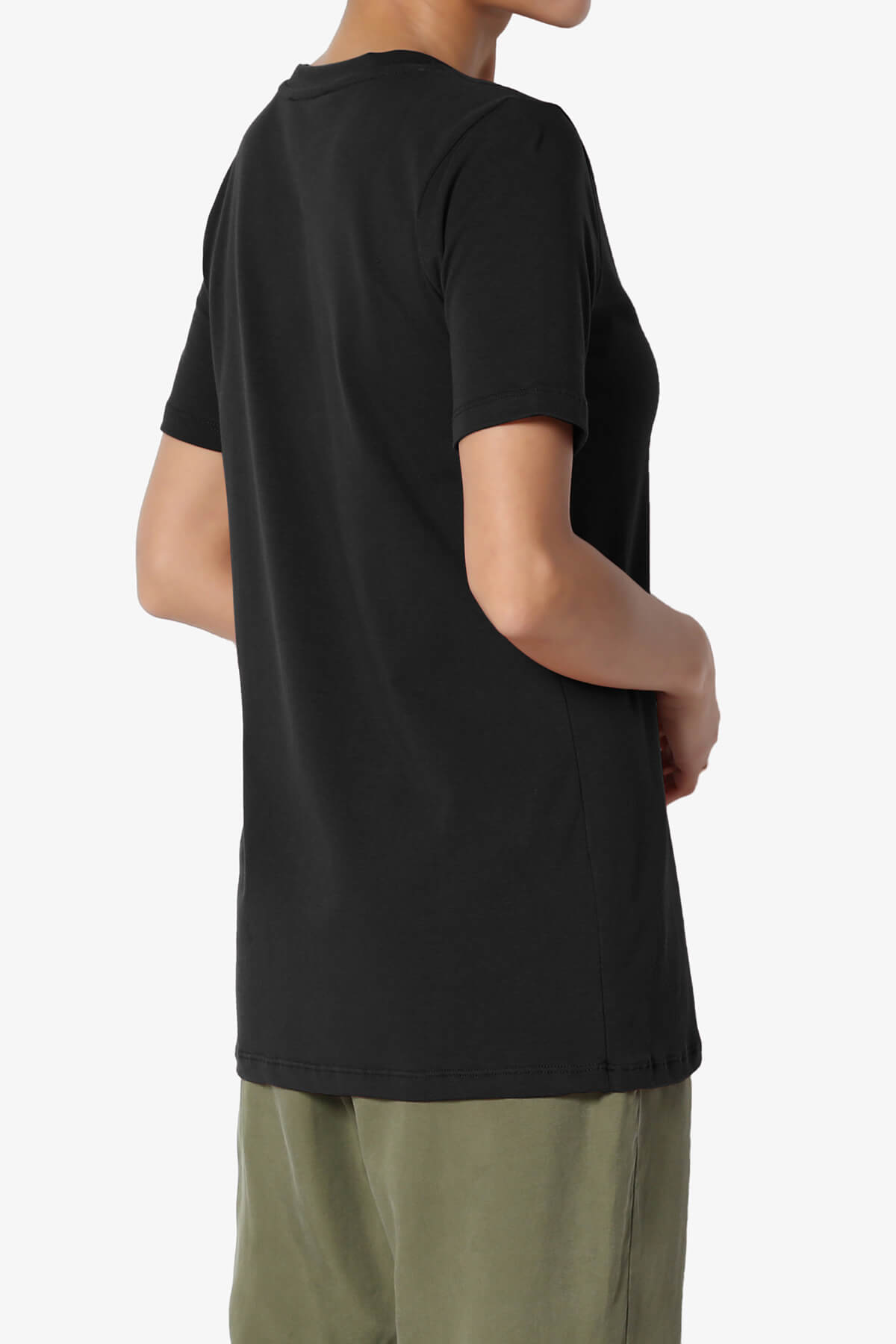Elora Crew Neck Short Sleeve T-Shirt BLACK_4