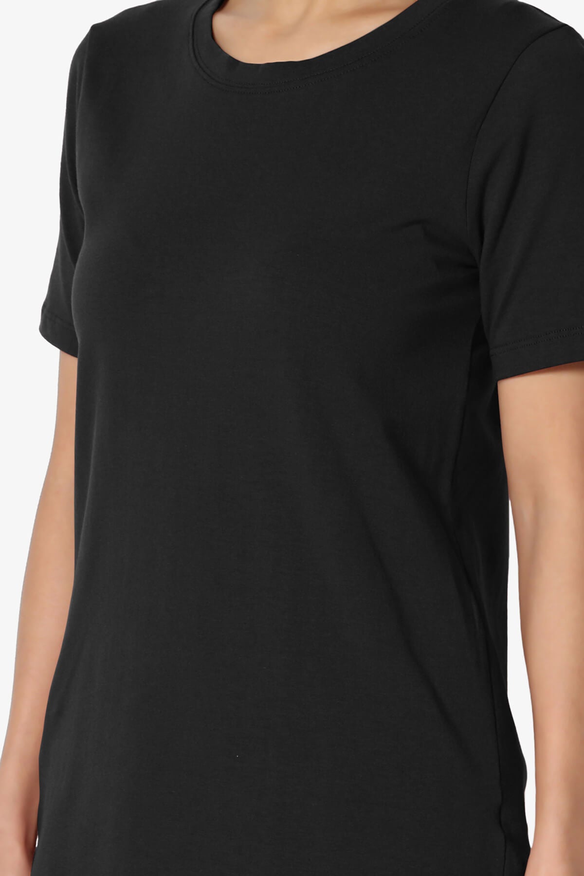 Elora Crew Neck Short Sleeve T-Shirt BLACK_5