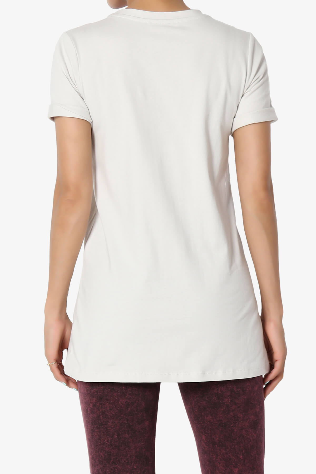 Elora Crew Neck Short Sleeve T-Shirt BONE_2