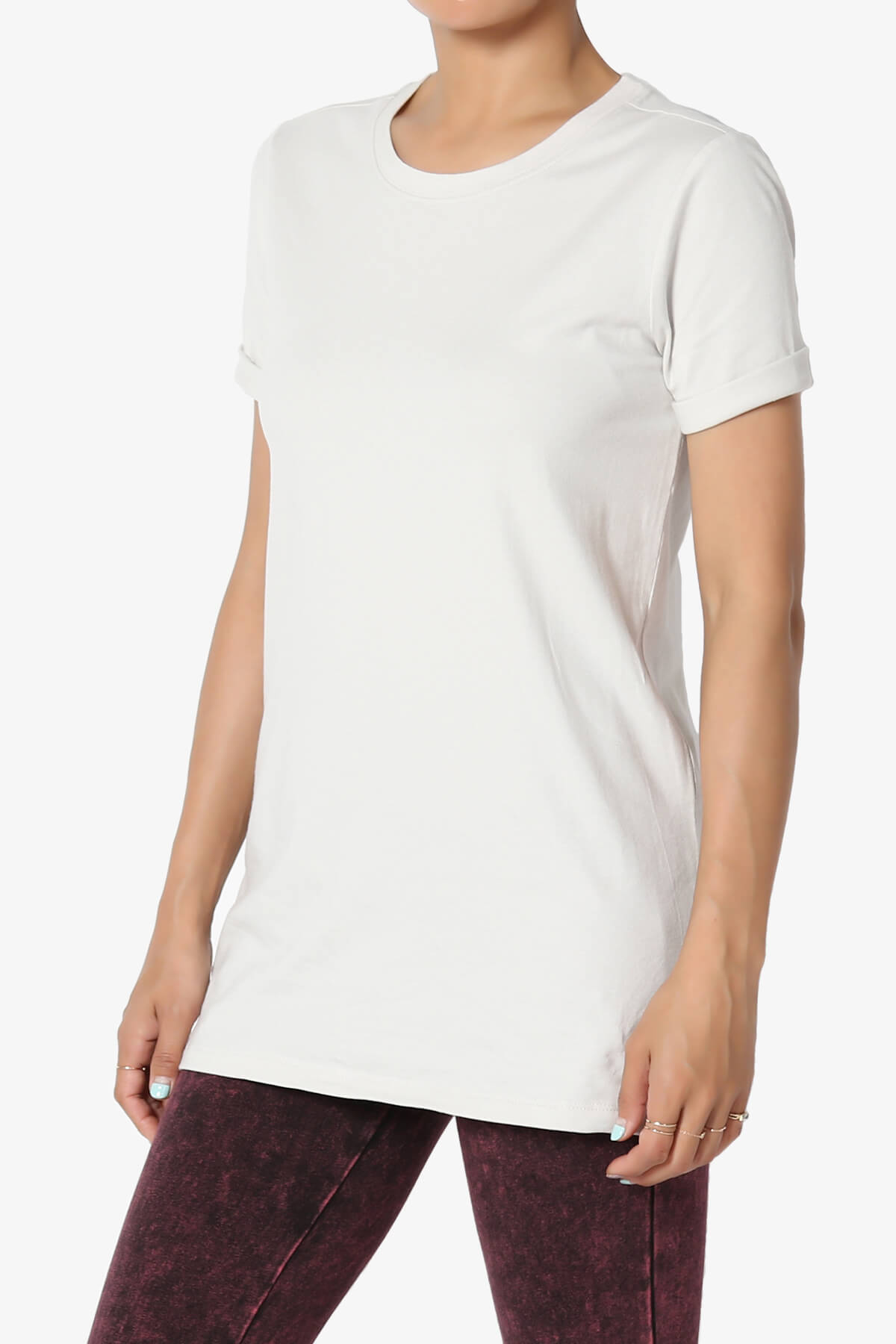 Elora Crew Neck Short Sleeve T-Shirt BONE_3