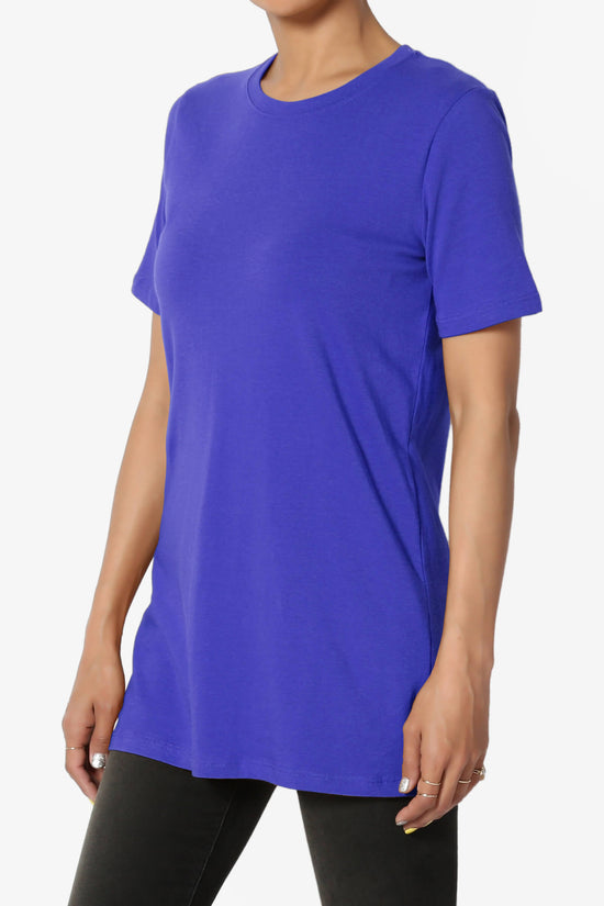 Elora Crew Neck Short Sleeve T-Shirt BRIGHT BLUE_3