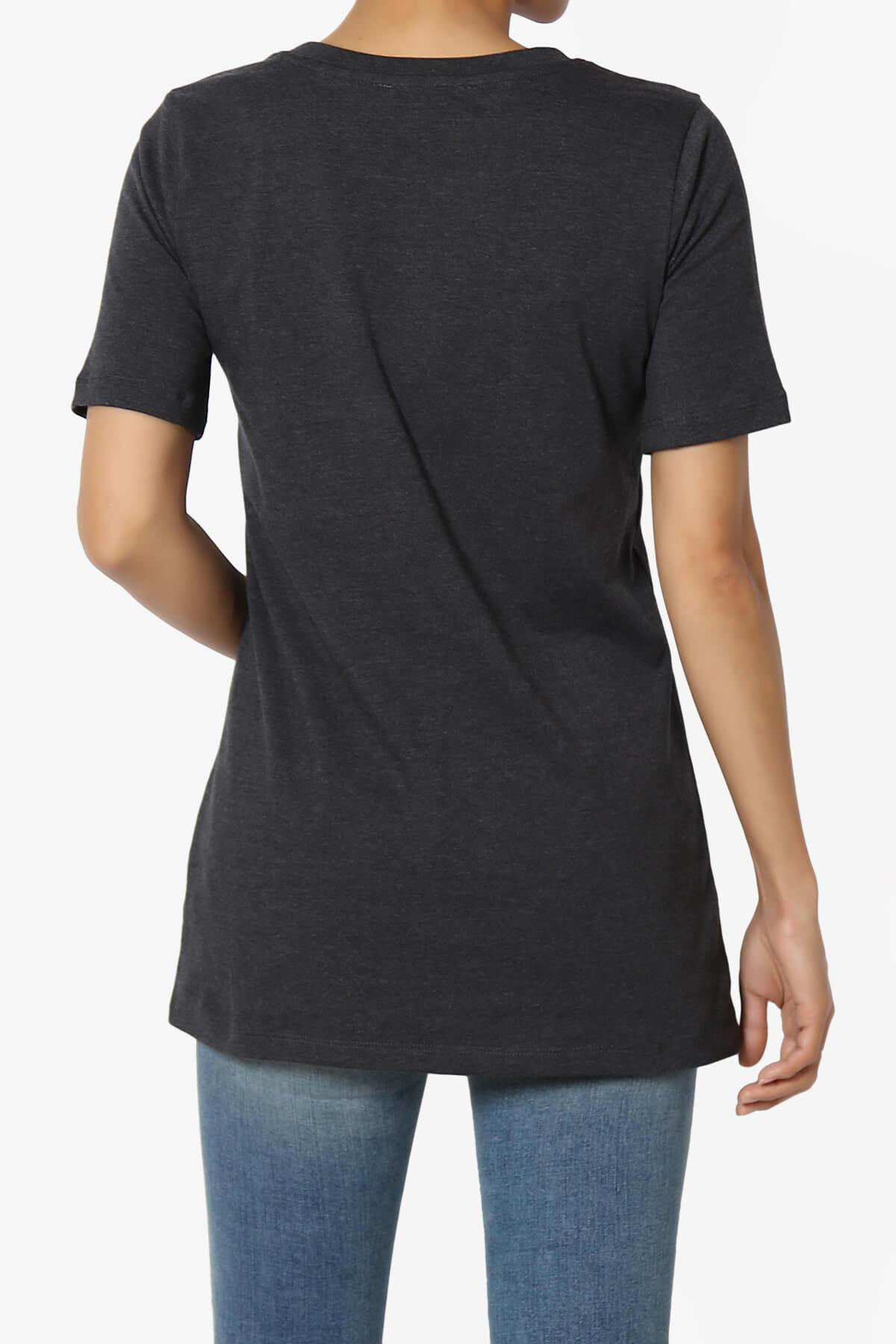 Elora Crew Neck Short Sleeve T-Shirt CHARCOAL_2