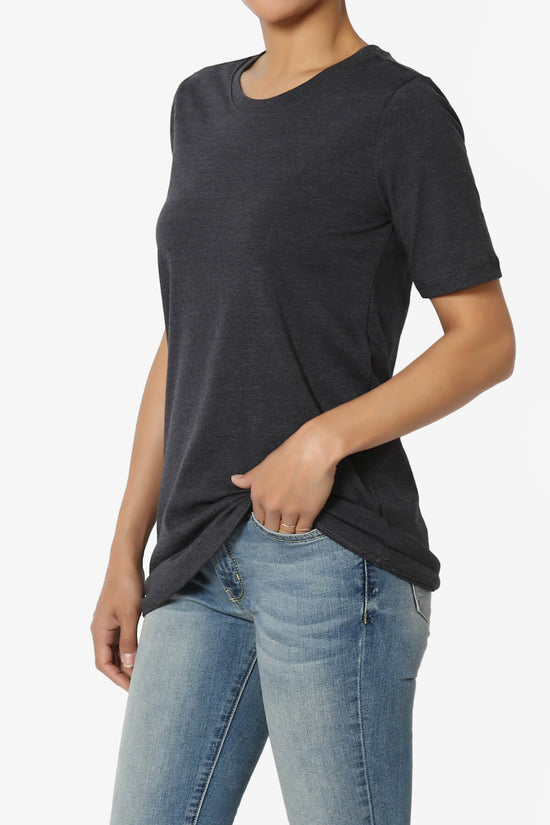Elora Crew Neck Short Sleeve T-Shirt CHARCOAL_3