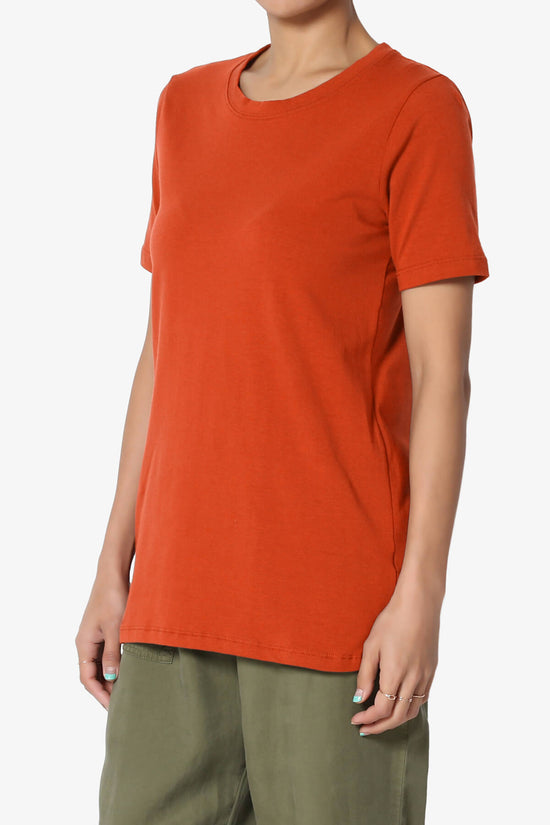 Elora Crew Neck Short Sleeve T-Shirt COPPER_3