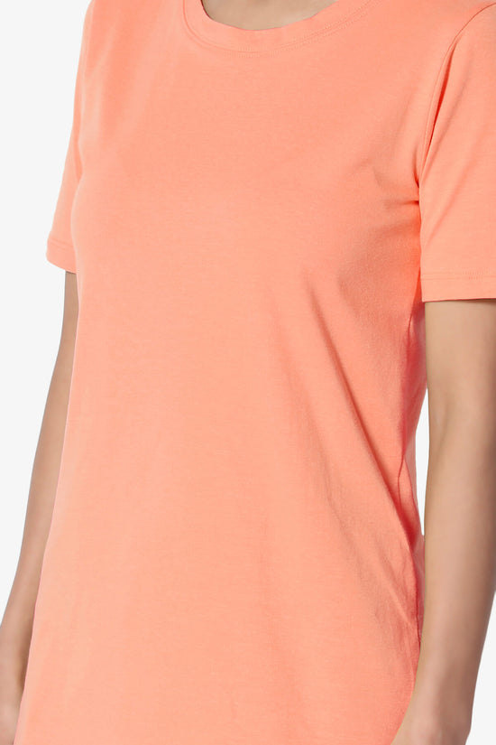 Elora Crew Neck Short Sleeve T-Shirt CORAL_5