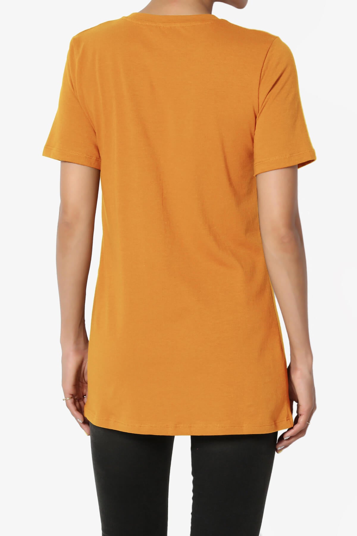 Elora Crew Neck Short Sleeve T-Shirt D. MUSTARD_2