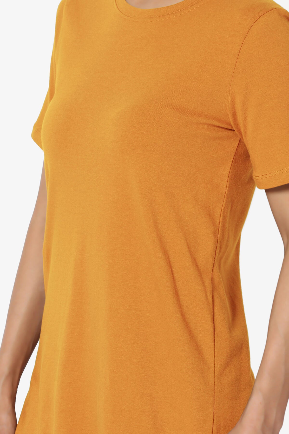 Elora Crew Neck Short Sleeve T-Shirt D. MUSTARD_5