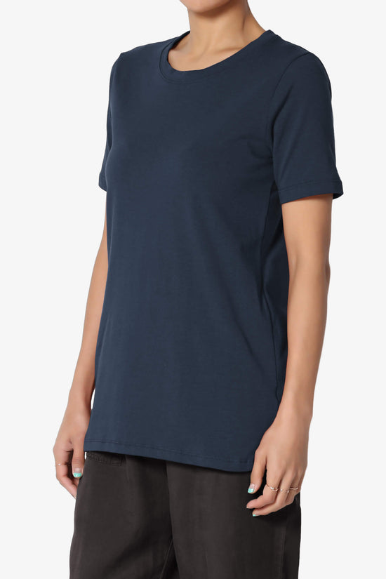 Elora Crew Neck Short Sleeve T-Shirt DARK NAVY_3