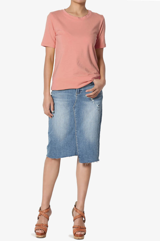 Elora Crew Neck Short Sleeve T-Shirt DUSTY ROSE_6