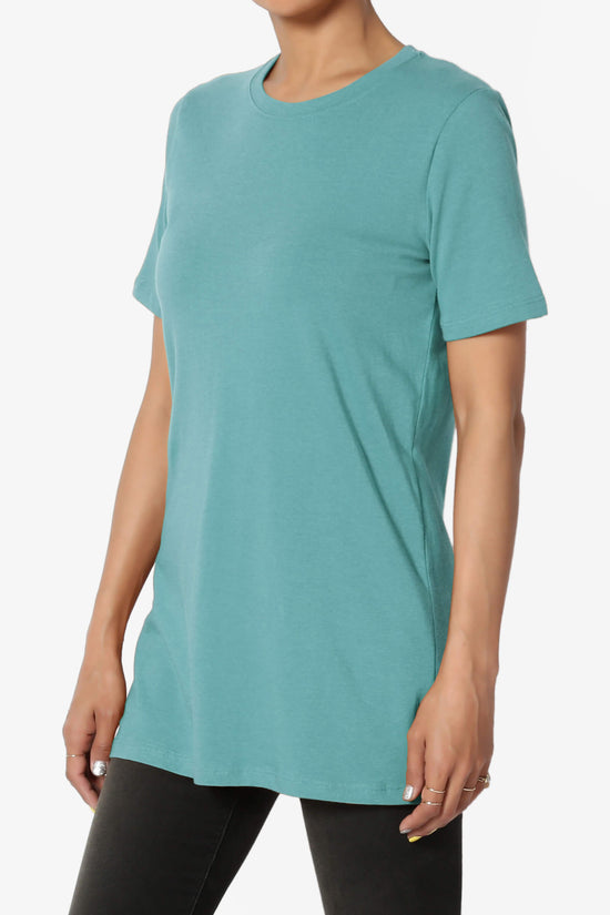 Elora Crew Neck Short Sleeve T-Shirt DUSTY TEAL_3