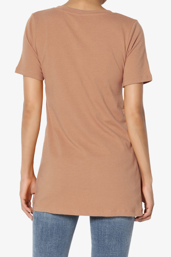 Elora V-Neck Short Sleeve T-Shirt EGG SHELL_2
