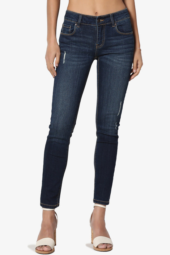 Josie Mid Rise Crop Skinny Jeans - TheMogan