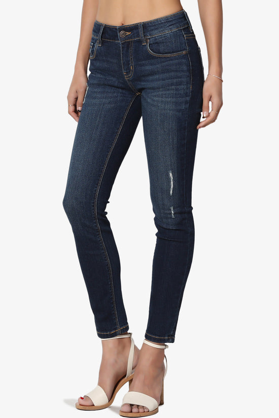 Josie Mid Rise Crop Skinny Jeans - TheMogan