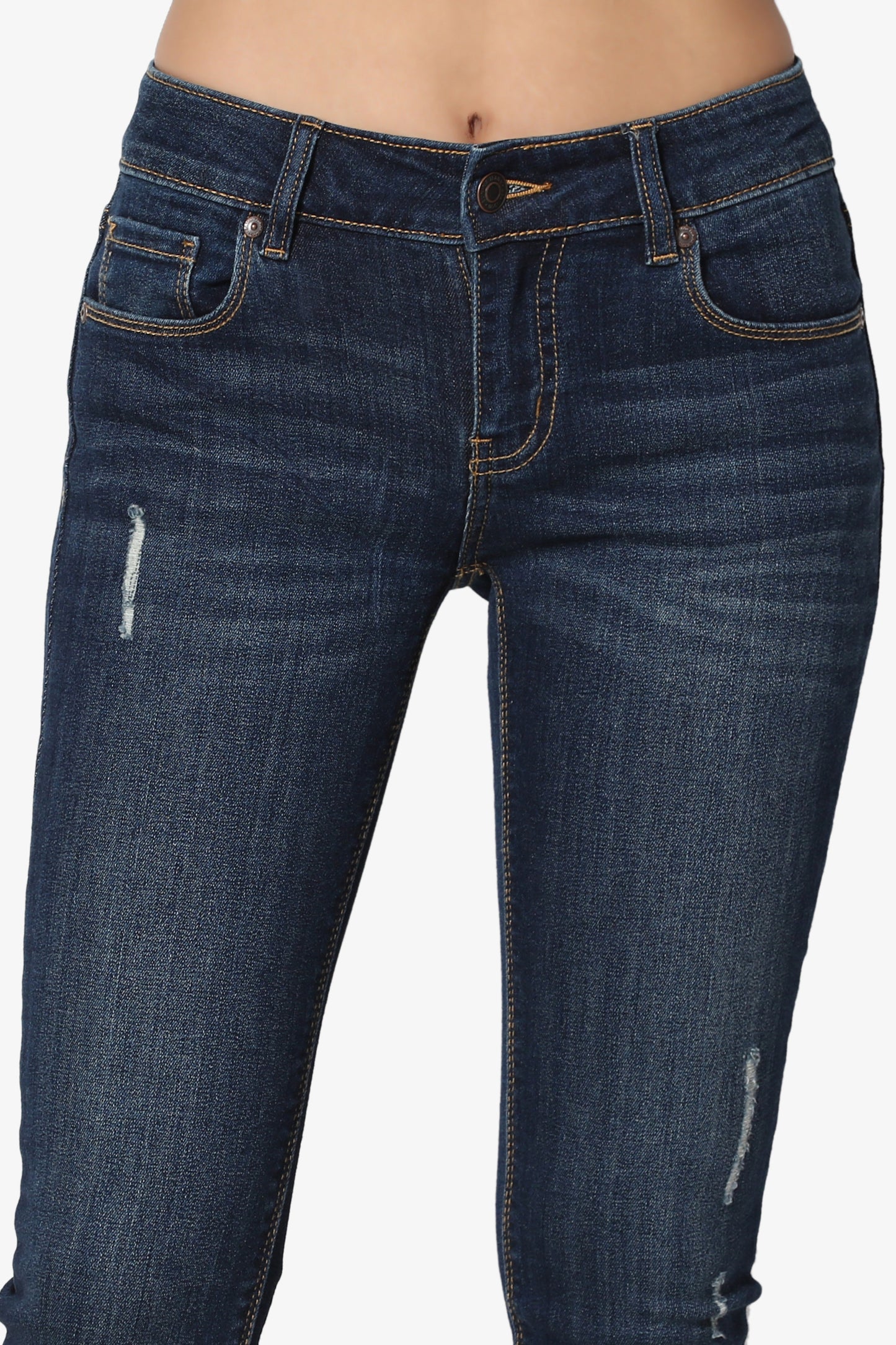 Josie Mid Rise Crop Skinny Jeans - TheMogan