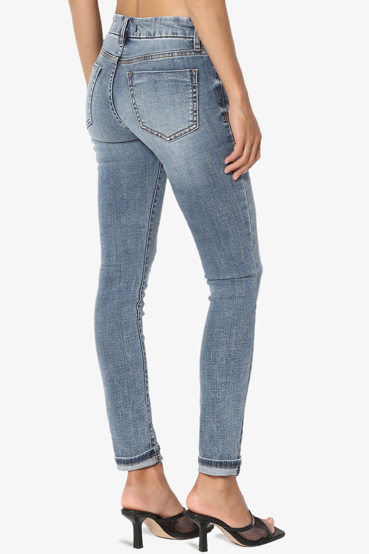 Greta Roll Up Skinny Jeans in Medium