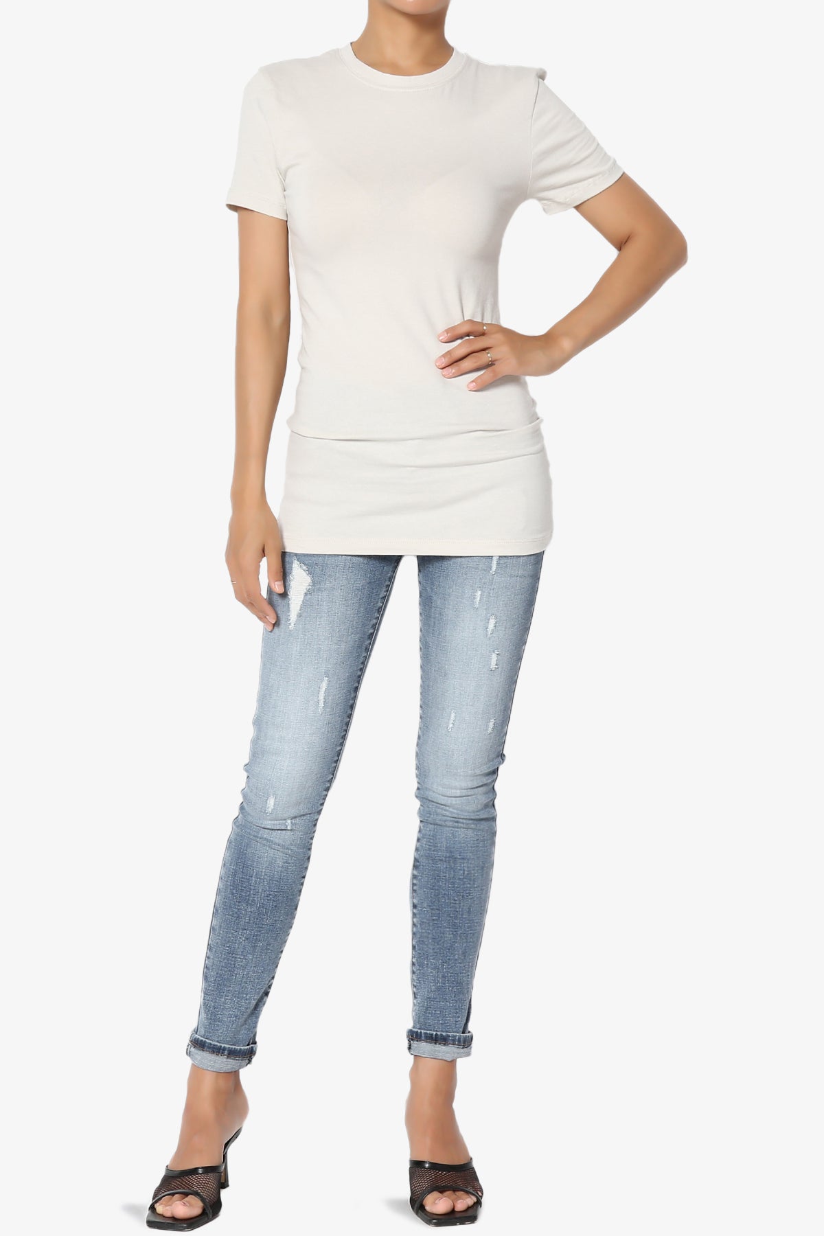 Greta Roll Up Skinny Jeans in Medium
