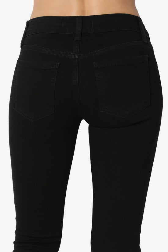 JOSIE Mid Rise Ankle Skinny Jeans in Black BLACK_5