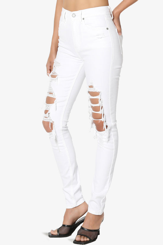 Bella Super High Rise Ripped Skinny Jeans