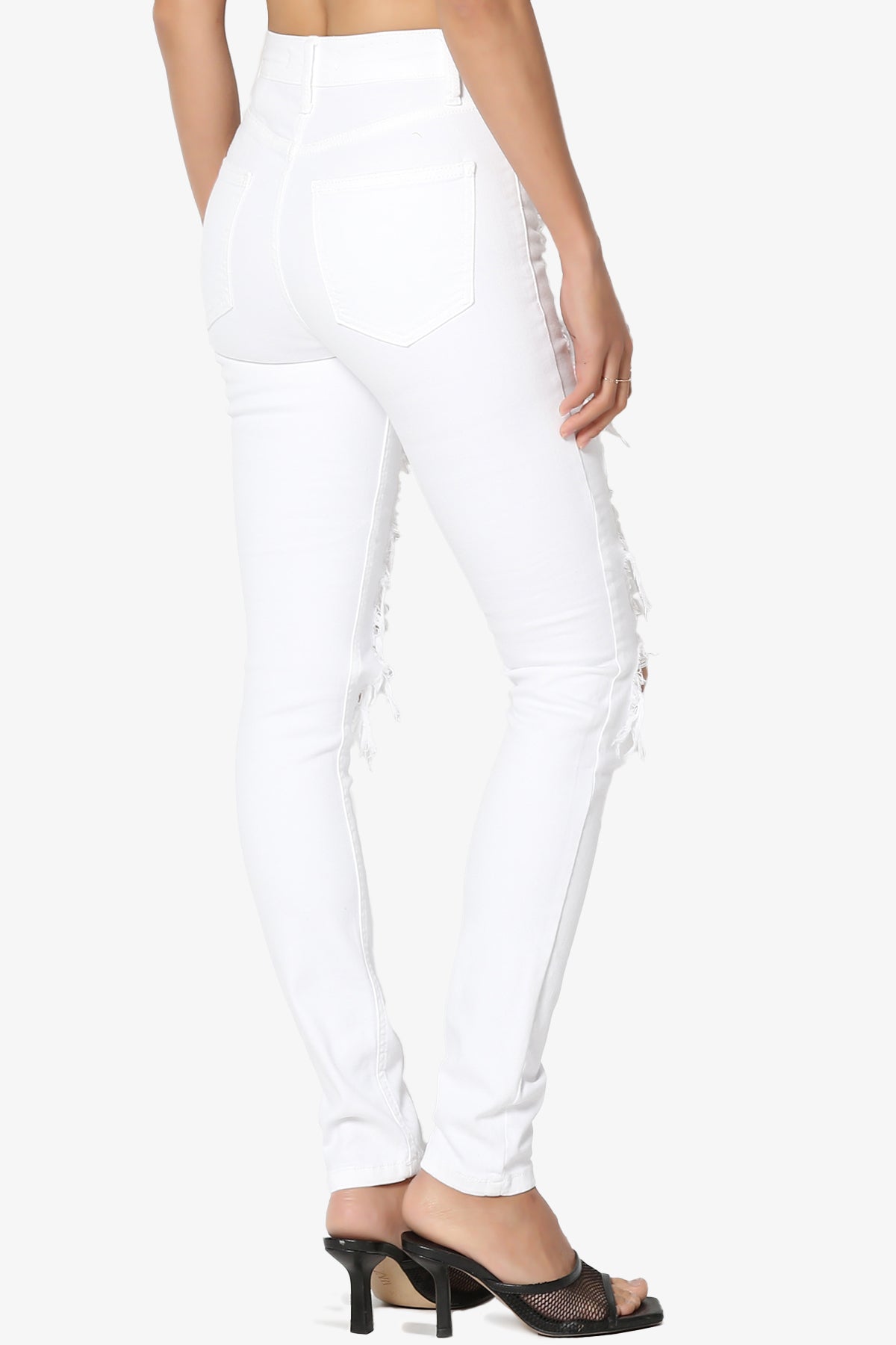 Bella Super High Rise Ripped Skinny Jeans