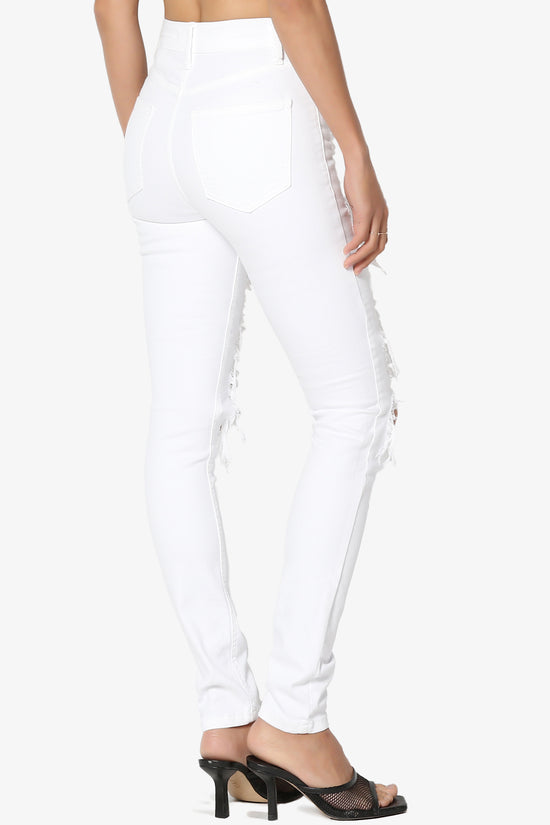 Bella Super High Rise Ripped Skinny Jeans