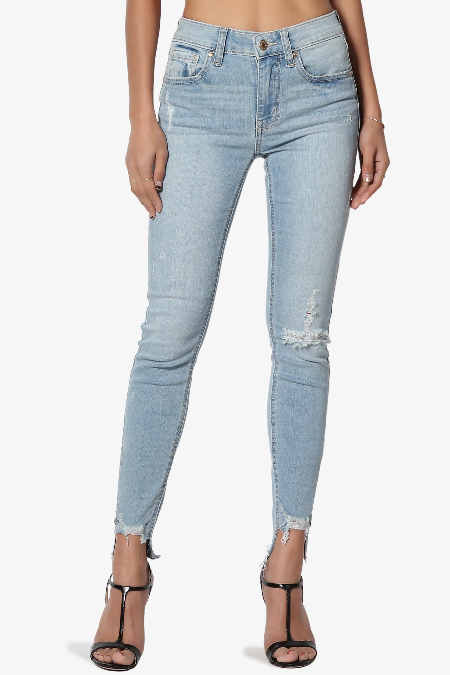 Clara High Rise Zip Crop Skinny Jeans