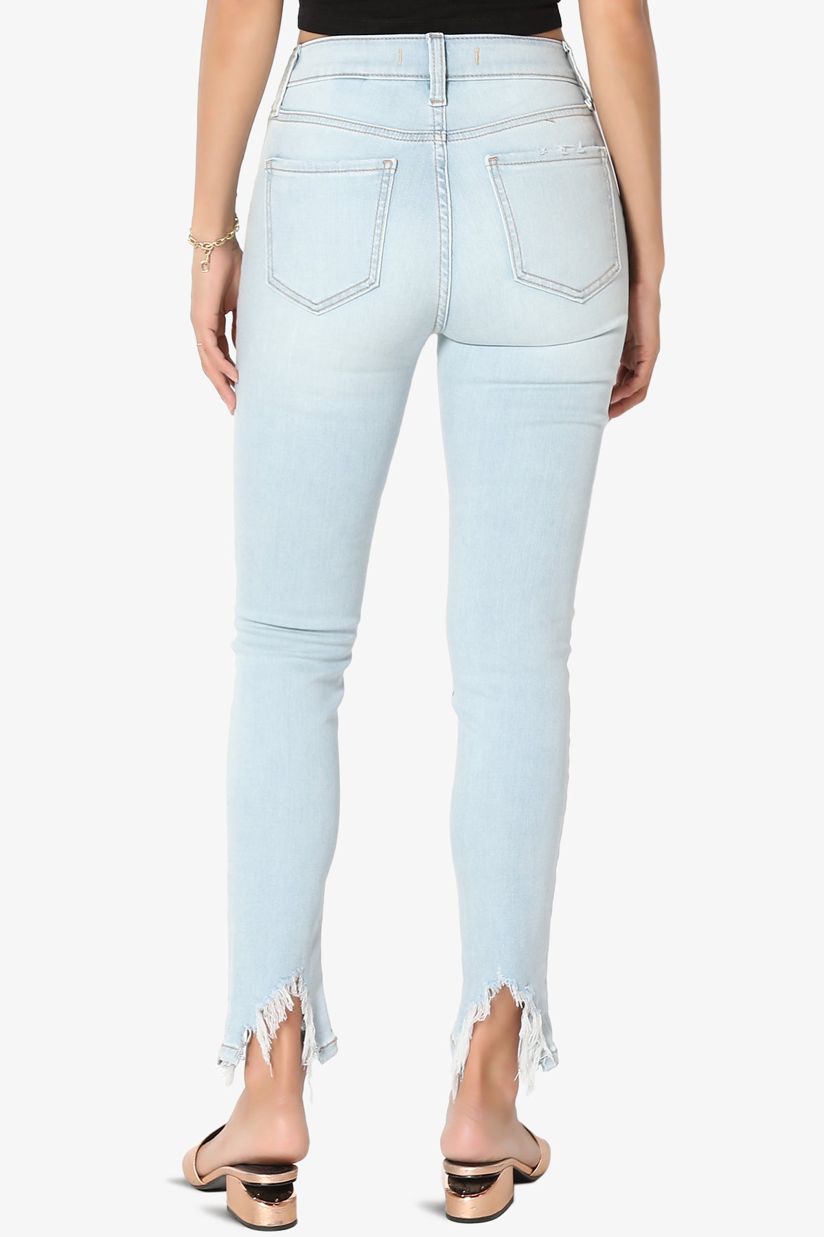 Clara Bite Hem Crop Skinny Jeans in Light