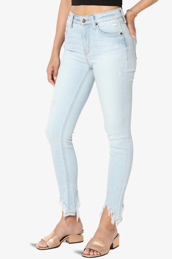 Clara Bite Hem Crop Skinny Jeans in Light