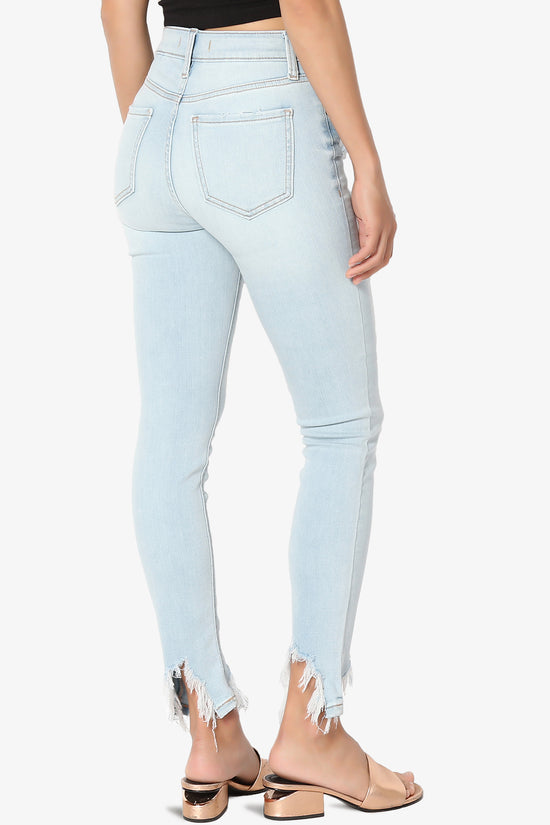 Clara Bite Hem Crop Skinny Jeans in Light