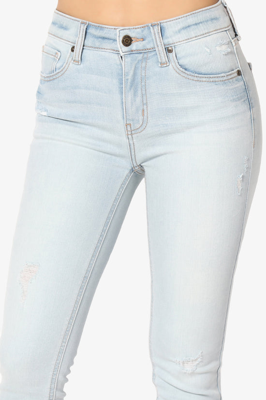 Clara Bite Hem Crop Skinny Jeans in Light