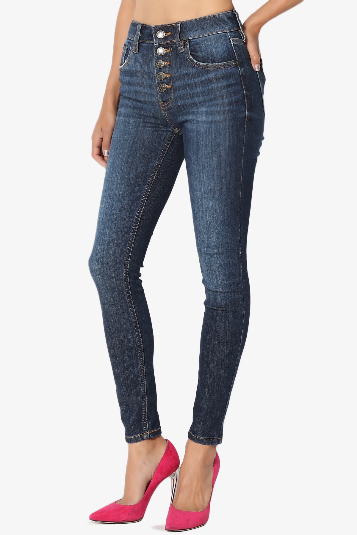 Imogen Button High Waist Jeans