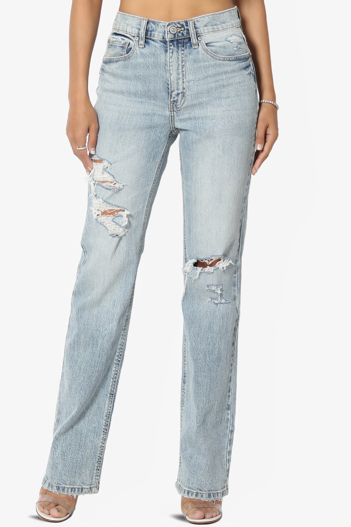 Codi High Rise Dad Jeans in Light