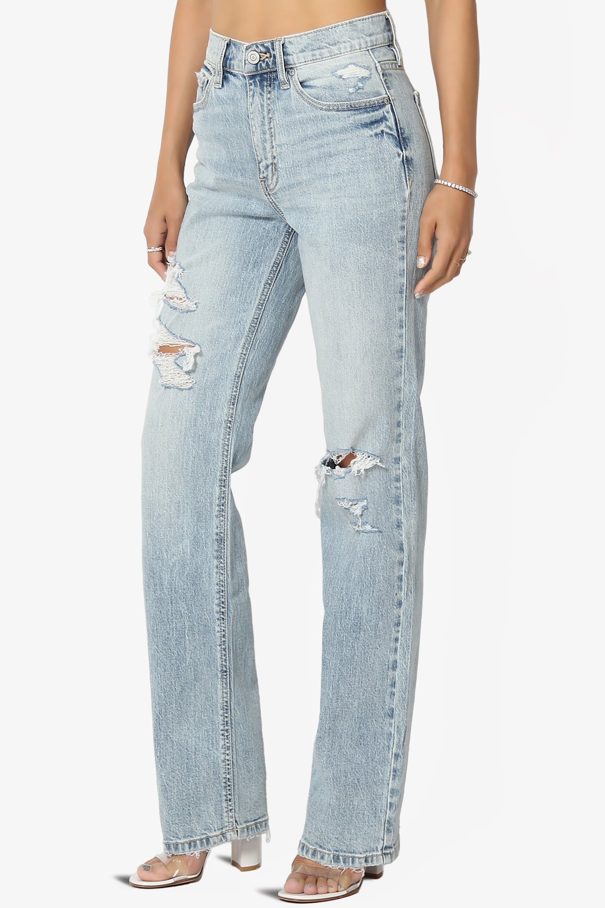 Codi High Rise Dad Jeans in Light