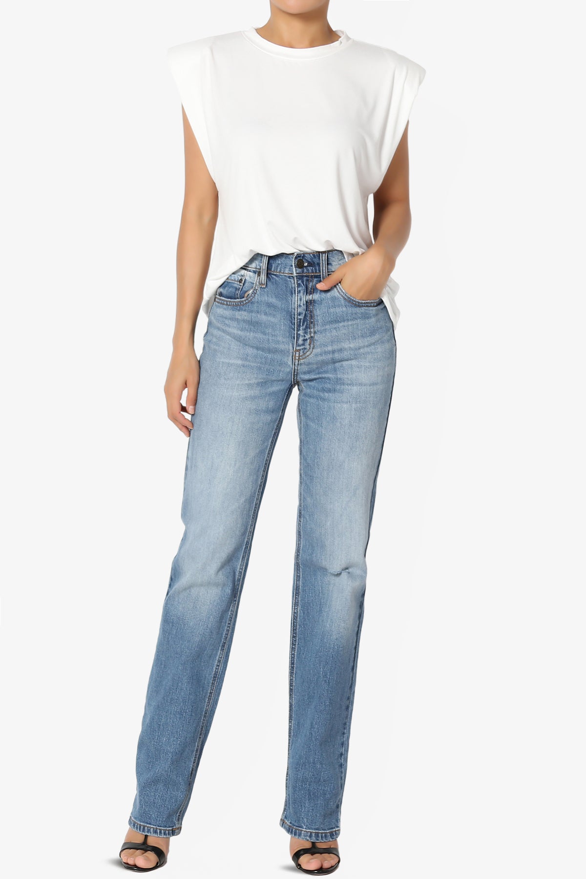 Codi High Rise Dad Jeans in Dark