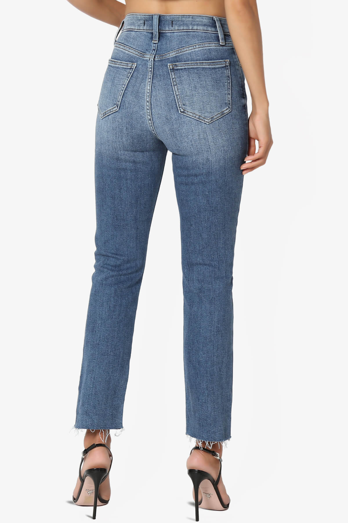 Ally High Rise Straight Crop Jeans in Uptight DK DARK_2