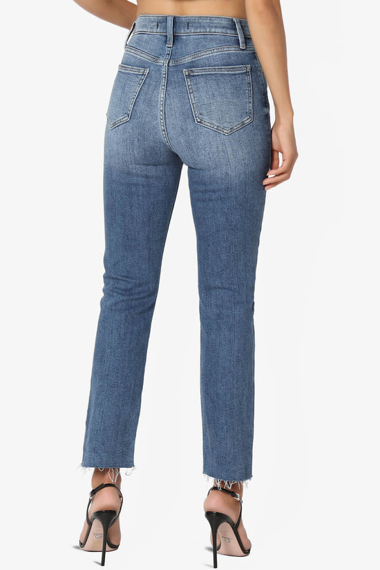 Ally High Rise Straight Crop Jeans in Uptight DK DARK_2