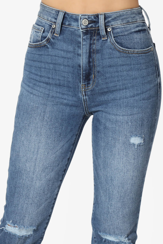 Ally High Rise Straight Crop Jeans in Uptight DK DARK_5