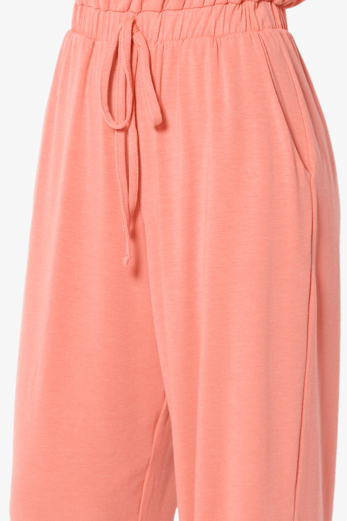 Entrada Button Scoop Neck Tank Jogger Jumpsuit CORAL_6