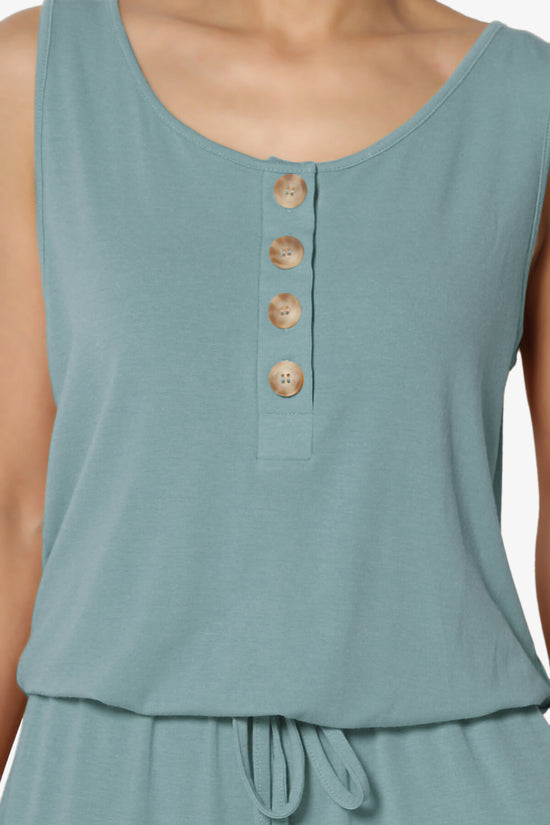 Entrada Button Scoop Neck Tank Jogger Jumpsuit DUSTY BLUE_5