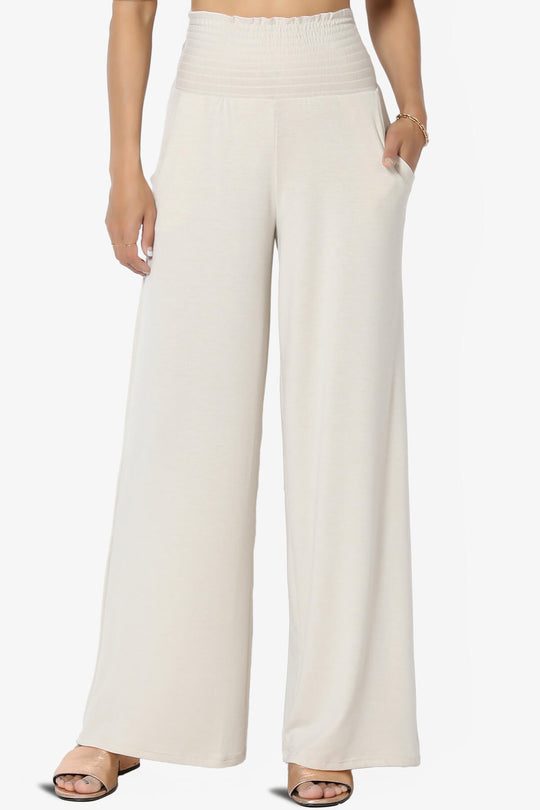 Estella Smocked Waist Lounge Pants PLUS 27" Inseam