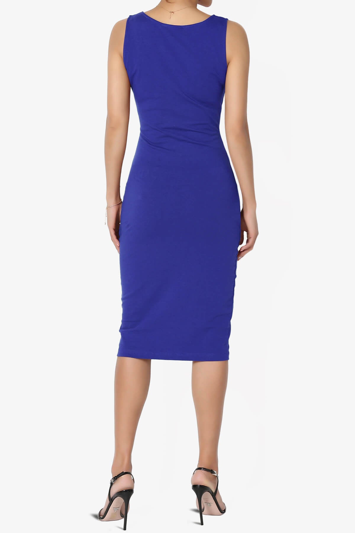 Fontella Sleeveless Square Neck Bodycon Dress BRIGHT BLUE_2