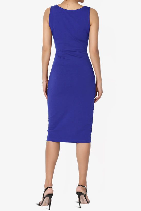 Fontella Sleeveless Square Neck Bodycon Dress BRIGHT BLUE_2
