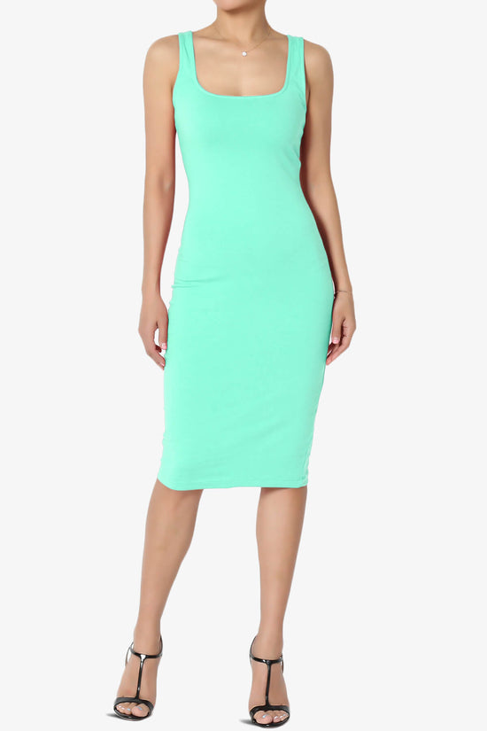 Fontella Sleeveless Square Neck Bodycon Dress MINT_1