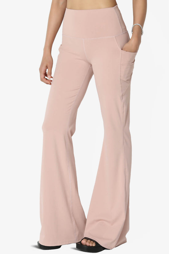 Gemma Athletic Pocket Flare Yoga Pants ASH BLUSH_3