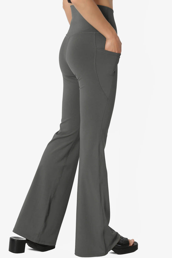 Gemma Athletic Pocket Flare Yoga Pants ASH GREY_4