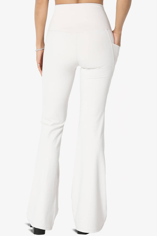 Gemma Athletic Pocket Flare Yoga Pants BONE_2