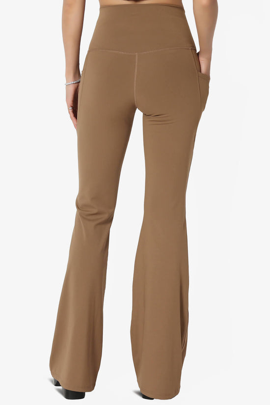 Gemma Athletic Pocket Flare Yoga Pants DEEP CAMEL_2