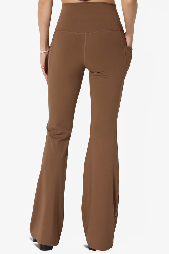 Gemma Athletic Pocket Flare Yoga Pants MOCHA_2